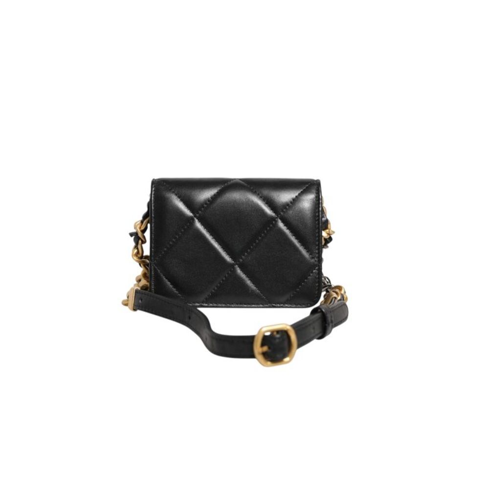 Chanel Chanel 19 Flap Coin Purse Quilted Leather Black Women's Crossbody - Picture 4 of 6